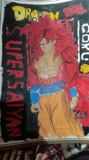 i draw dragon ball poster of goku