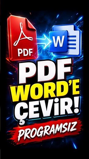 PDF Word’e Nasıl Aktarılır? (Programsız)