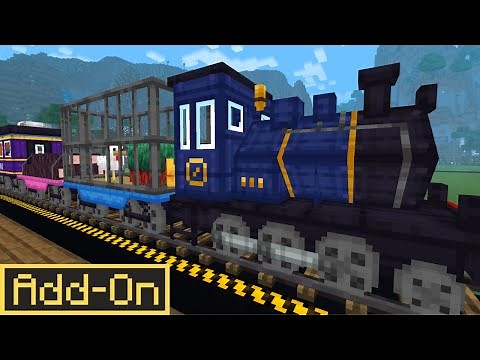 🚂 NEW Trains Add-On in Bedrock Minecraft!