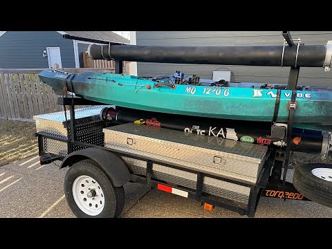 DIY kayak trailer storage