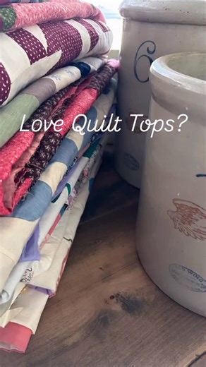 Quilt tops 1860 to 1940s. Collect, complete, and display these amazing pieces of American history. See link in our pop up shop in bio and also our Etsy shop. If you fall in love with one, DM us for a 20% discount. Did we tell you how much we love antique and vintage quilt tops? 😊 👉PLEASE DIRECT MESSAGE TO PURCHASE 🌿PayPal, Venmo, Layaway too! FOLLOW US and have your ALERTS🔔 We Post Daily ⭐️We have been a trusted source for antique and vintage quilts since 1998.⭐️ #vintageblessings #vintagebl
