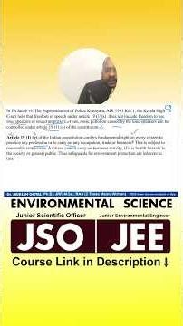 Article 19 | RSPCB JSO & JEE 🌎 Environmental Science | CPCB | HPSC | SWMG
