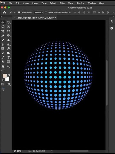 Adobe Photoshop tips-Create polka dot sphere effect #photoshoptutorial