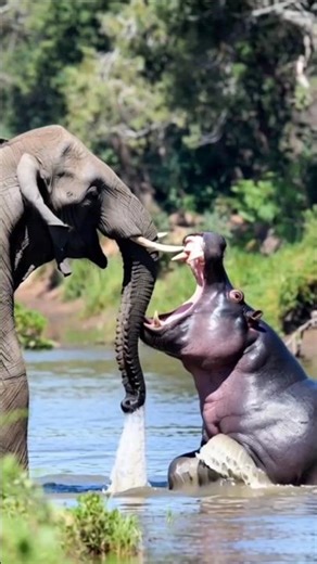 BLue horse versus elephant