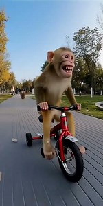 CCTV Monkey Race in Park | Funny AI Monkey on Tricycle & Skateboard | Hyper Real Footage–AI Spectrix