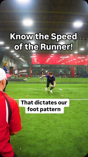 Malcolm (Duke) Baxter III on Instagram: "Know the speed of the runner. We are tossing a short hop ball and the players are exploding to get the hop, and then shuffling their feet to get their legs under them. Know the speed of the runner so the players can adapt to which foot pattern they will use after the catch. - - #dominatethediamond #baseballdrills #baseballdevelopment #baseball #baseballlife #baseballpractice"