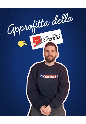 Hai ricevuto la carta della cultura 2026? Ottima notizia: su MyComics puoi usarla subito💥 ✅ Richiedibile tramite App IO ❗ Non è la vecchia 18App né le Carte Cultura da 500€ 💶 È un bonus da 100€ spendibile solo in prodotti editoriali ❌Non sono inclusi gadget, giochi, action figure, carte collezionabili o altri articoli non editoriali 📚 Su MyComics puoi acquistare: ✔️ Fumetti ✔️ Manga ✔️ Libri 🛒 Come funziona: ✔️ Utilizzo del bonus direttamente online ✔️ Possibilità di completare l’ordine anch