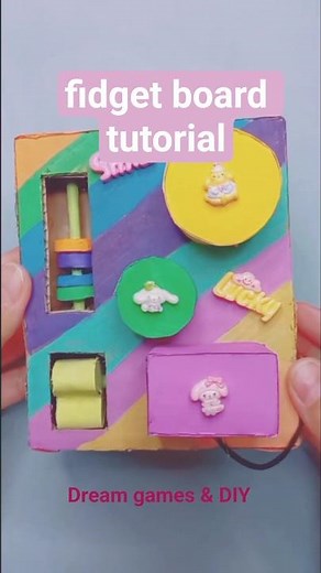 DiY fidget board tutorial #diy #craft #cardboard #fidget