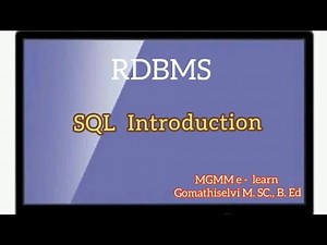 Structure Query Language introduction / SQL COMMAND