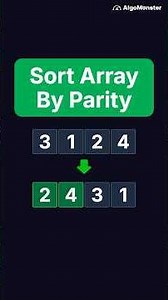 Sort Array By Parity | LeetCode 905 | Two Pointer In-Place Solution Explained #leetcode #coding