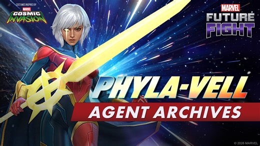 A new cosmic champion is here. Phyla-Vell dominates the cosmos with a new uniform and T4 upgrade in the v1165 update! | Marvel Future Fight