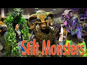 GIANT MONSTER COSTUMES at Halloween Show | Stiltbeast Studios Monsters and 4-Stilt Creatures