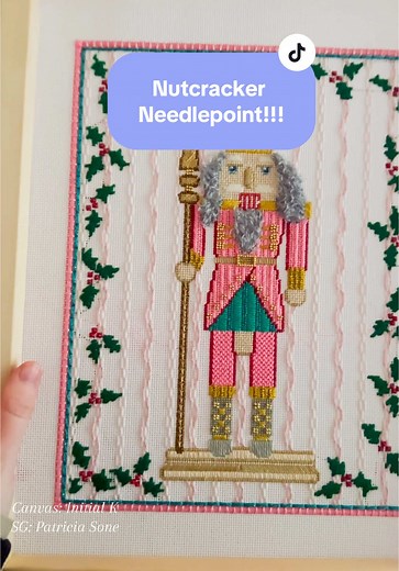 Canvas Initial K: A Holiday Needlepoint Masterpiece