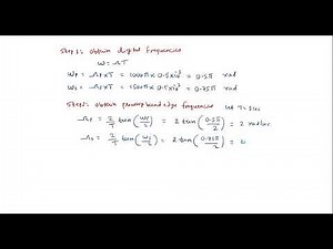 Design of Digital filter using Bilinear Transformation