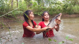 194K views · 9.1K reactions | Welcome to My Natural Food Jungle Page. Today we would like to show about: Wow Giant Fish! Catch and Cook Fish for jungle food " . Hope you enjoy my adventure and cooking in forest. Thank you! #Mynaturalfoodjungle #fish #giants #jungle #cook #food | My Natural Food Jungle | Facebook