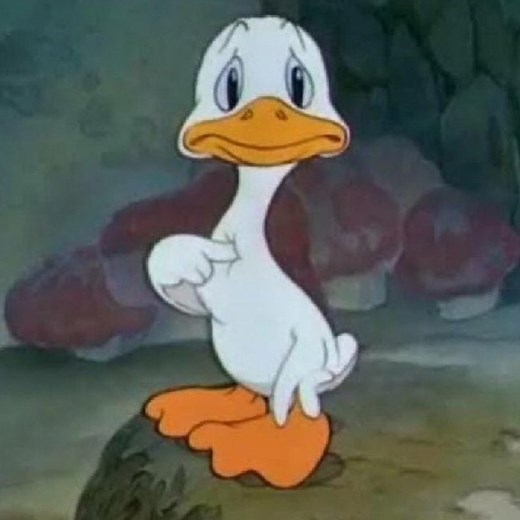 Meme template of the duck pointing at himself