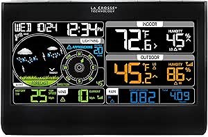 La Crosse Technology 328-2314 Color Professional Weather Station with Lightning Indicator & Combo Wind/Rain Sensor