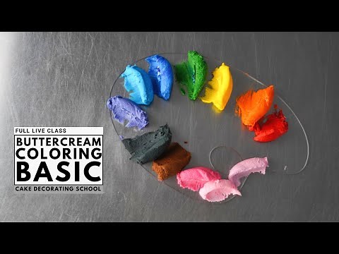 How to color buttercream [ Cake Decorating For Beginners ]