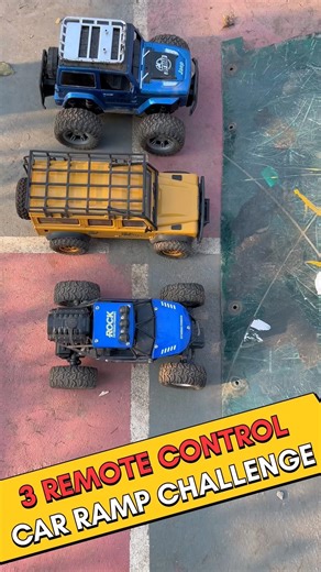 Remote Control 3 RC Rock Crawler Ramp Climb Challenge 😱 Kaun Jeetega? #shortsfeed #shorts