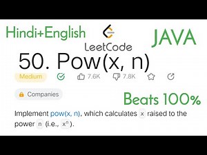 50. Pow(x, n) #leetcode | Beats 100% solutions | Easy solution using java| #codinginterviewquestions