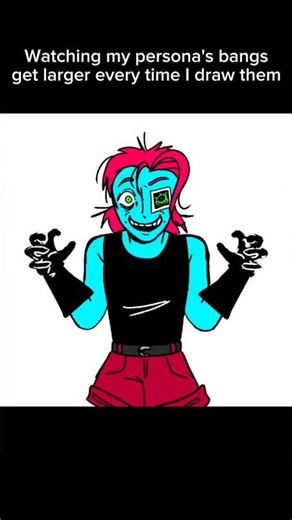 I always laugh so much when drawing the bangs