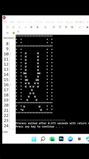 C++ Double Box with W Pattern | Amazing Pattern Printing Program
