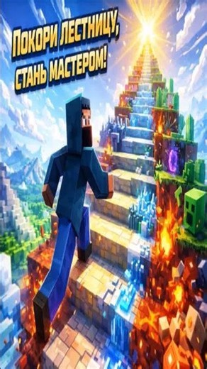The full video is already on the channel! | Complete the Minecraft Ladder Parkour Challenge #Shorts