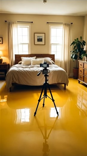 Sunflower Epoxy Floor Transformation From Worn Bedroom to Viral Dream Space #shorts