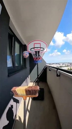 Crazy 50th-Floor Balcony Hoop Shot!