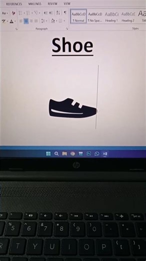 Creative Shoe Design Using Alt+X Code in MS Word 👟