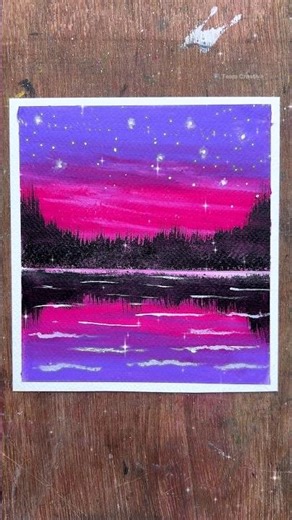 ✨ #mesmerizing Nature Scenery Drawing With Brustro #oilpastel ❤️✍️ #art #drawing #shorts