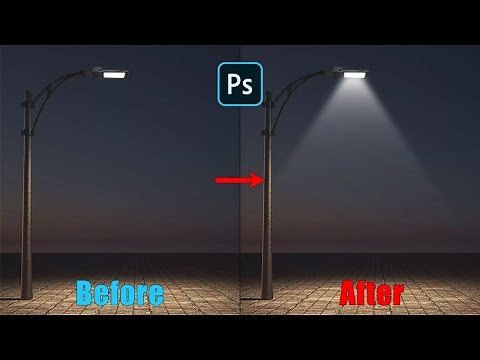 Add Light Effects to Light Poles | Photoshop tutorial | Adobe Photoshop