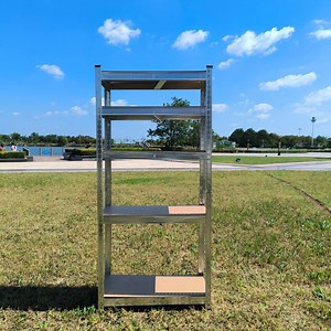 [Hot Item] China Slotted Angle Shelving, Home Storage Rack, Warehouse Tools Boltless Rivet Racking Stacking Angle Iron Shelf