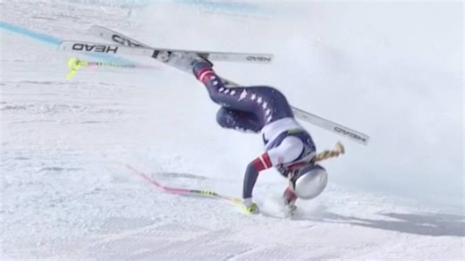 USA’s Vonn has terrible crash while competing in women’s downhill