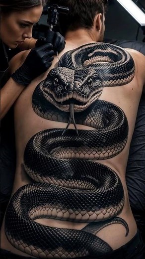 😱 She Wrapped A Full Python Across His Back And It Looks ALIVE!
