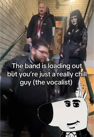 Chill Vocalist in a Goth Band Performance