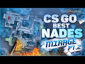CS:GO Mirage - B Site Smokes Flashes And Molotovs [GUIDE]