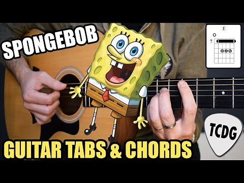 SpongeBob Theme Song | Guitar Tutorial with Tabs & Chords | Acoustic Cover