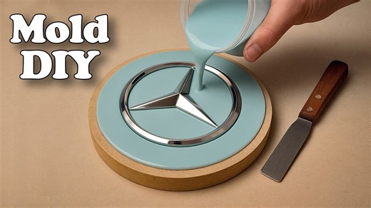 Making a silicone mold of Mercedes logo gone wrong