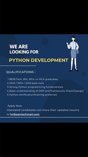Hiring freshers/python Developer/Chennai /#chennai #jobsearch