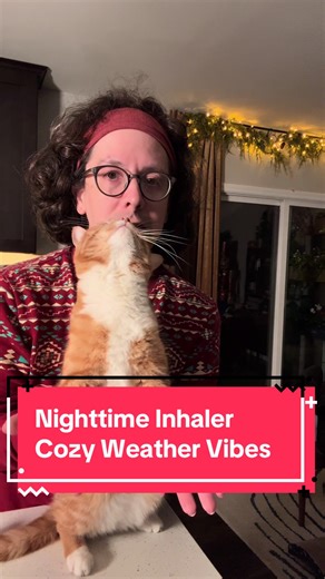Nighttime Inhaler Routine for Cats in Cozy Weather