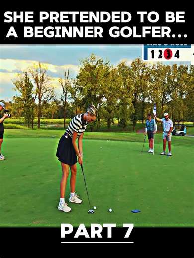 She Pretended to be a Beginner Golfer-7 | maddie pool golf