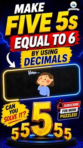 Make five 5s equal to by using decimals | Learn Maths With Kalyani | #ytshorts #maths #mathshorts