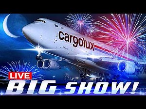 🔴LIVE- MOONRISE, LUNAR ECLIPSE, FIREWORKS & BIG PLANES at BUSY CHICAGO O'HARE AIRPORT | ORD AVGEEK