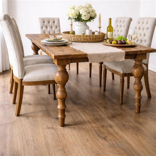 Walnut Dining Table, Rustic Farmhouse Kitchen Furniture - Etsy