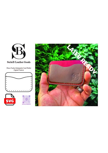 Leather 3 Pocket Wallet SVG File – Laser Cut Wallet Template Digital Download - Etsy