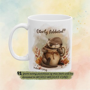 Personalized Otter Mug Gift for Animal Lovers Ceramic Otter Coffee Mug 11oz 15oz Custom Name Mug Gift Otter Cup Cute Otter Gift for Her - Etsy