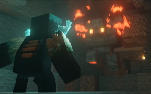【Minecraft 动画】Warden Vs Redstone Golem （作者：kobe studio）
