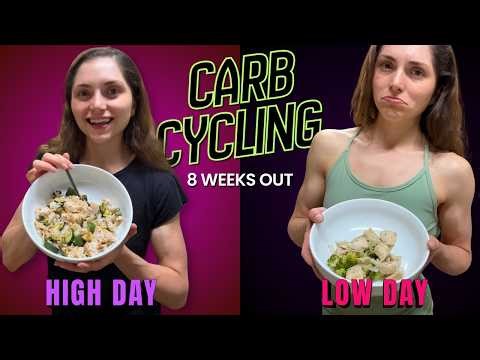 I'm 8 Weeks Out From NPC Bikini Competition What I Eat on HIGH CARB Days vs LOW CARB Days?