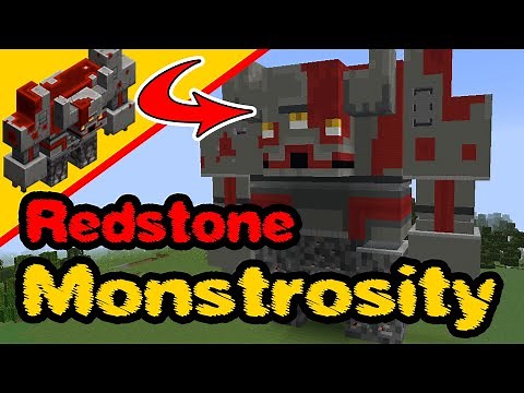 Minecraft Dungeons Redstone Monstrosity, Mob Build, Minecraft Statue, Tutorial, java, Bedrock